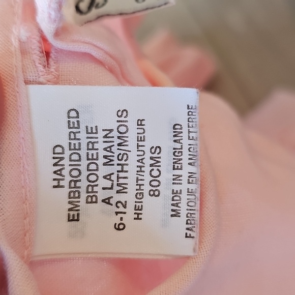 Vintage Sarah Louise English Wool Blend Baby Girls Pink Dress, 6-12 Months - Picture 10 of 15